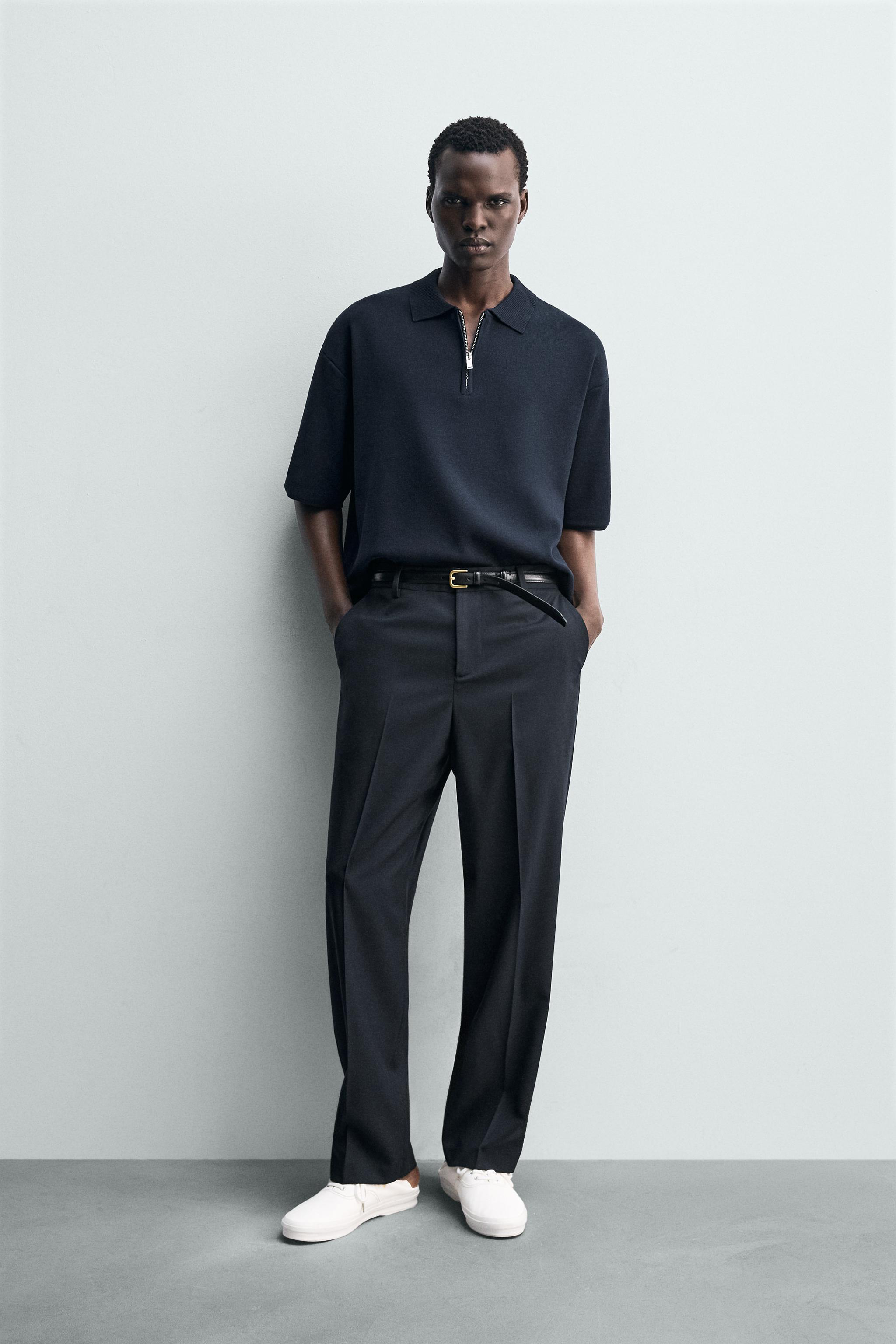 POLO EN MAILLE À ZIP